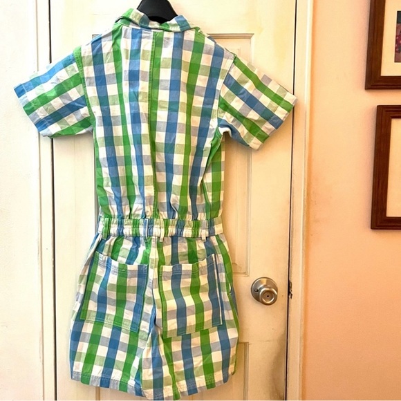 Big Bud Press Shorts Jumpsuit! Small. Blue green & white - Picture 3 of 6